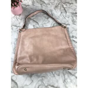Vieta Women's Pink large Handbag Top Handle Leather Pebble BOHO HIPPIE 16"x14"